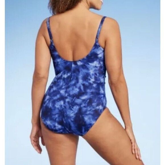 Women's UPF 50 Twist-Front Over the Shoulder One Piece Swimsuit. XL. NWT. 1 - Picture 2 of 6